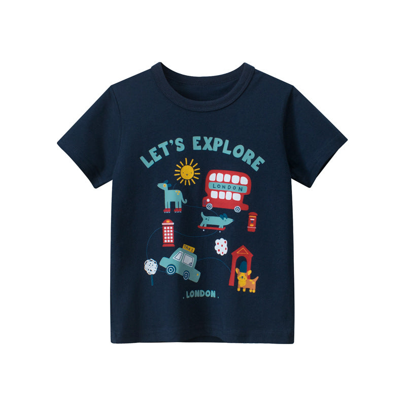 Baby Boy Multiple Style Crewneck Short Sleeve Comfy Tee by MyKids-USA™