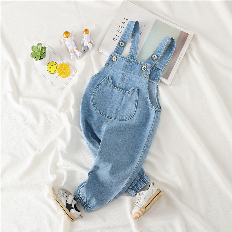 Baby Unisex Pocket Front Solid Jeans Pants by MyKids-USA™