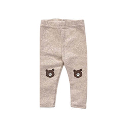 Baby Cartoon Bear Pattern Solid Color Or Striped Design Cotton Pants by MyKids-USA™