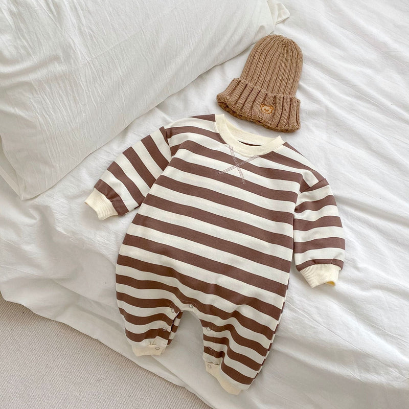 Baby Striped Pattern Long Sleeve Casual Jumpsuits by MyKids-USA™