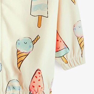 Baby Girl Ice Cream Print Pattern Zipper Coat In Autumn by MyKids-USA™