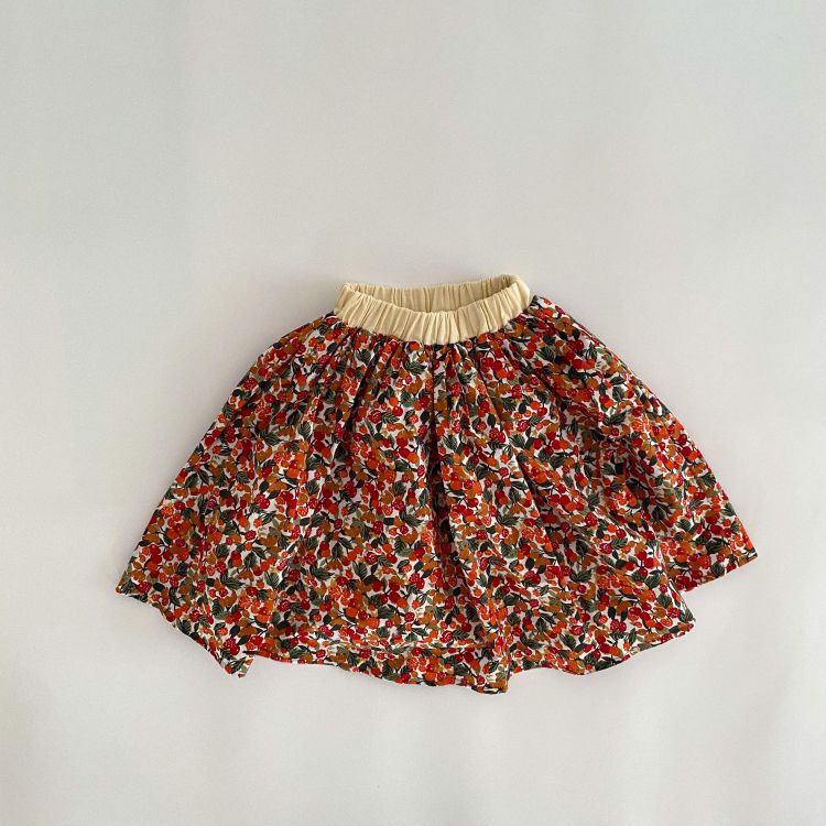 Baby Girls Floral Pattern Half Skirt In Summer Wearing Outfit by MyKids-USA™