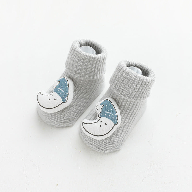 Baby Cartoon 3D Doll Patched Pattern Non-Slip Floor Socks by MyKids-USA™