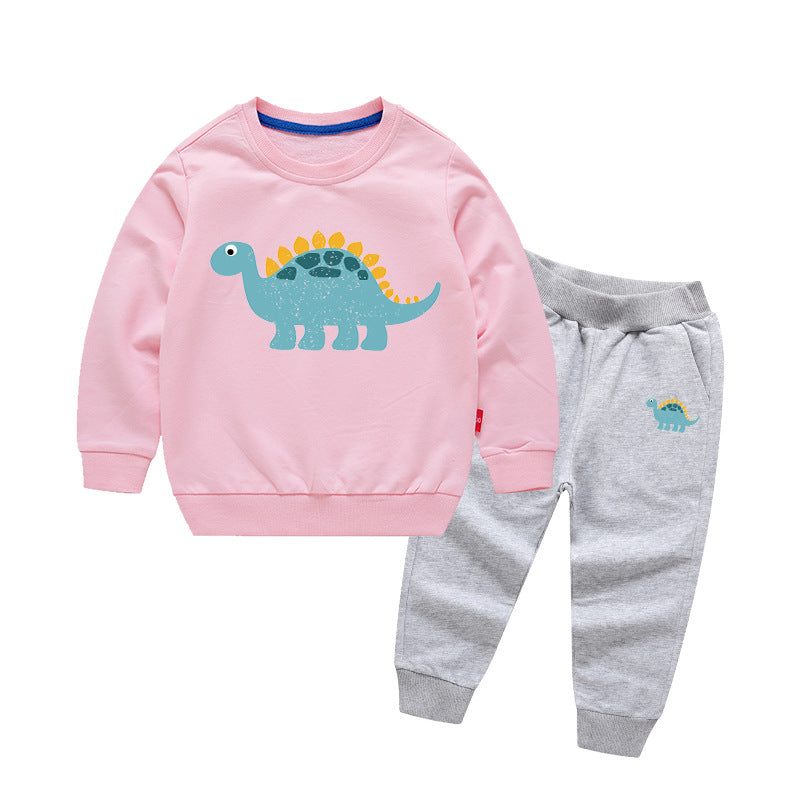 Baby Boy Cartoon Dinosaur Pattern Hoodie Combo Casual Pants Sport Style Sets by MyKids-USA™