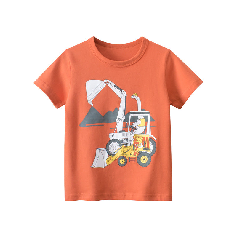 Baby Boy Cute Print Pattern O-Neck New Style Shirts by MyKids-USA™