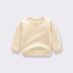 Baby Solid Color Long Sleeve Simple Style Basic Hoodie by MyKids-USA™