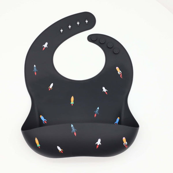 Baby Printed Pattern Food Grade Silicone Bibs by MyKids-USA™