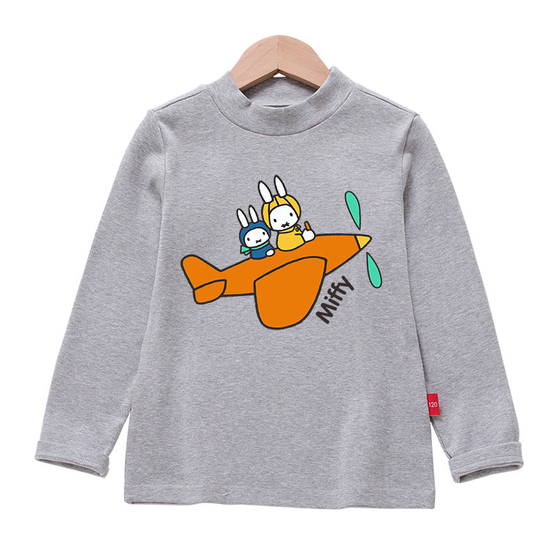 Baby Cartoon Print Pattern Middle Collar Quality Shirt by MyKids-USA™