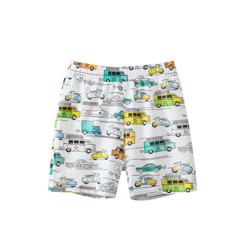 Baby Boy Cars Print Pattern Breathable Home Clothes Shorts by MyKids-USA™