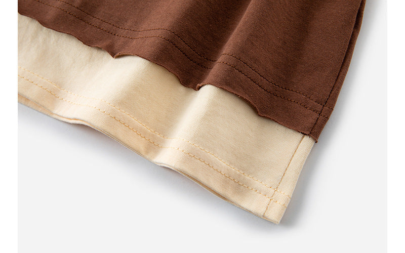 Letter Print Patchwork Design T-Shirt Combo Pants 2-Pieces Sets by MyKids-USA™