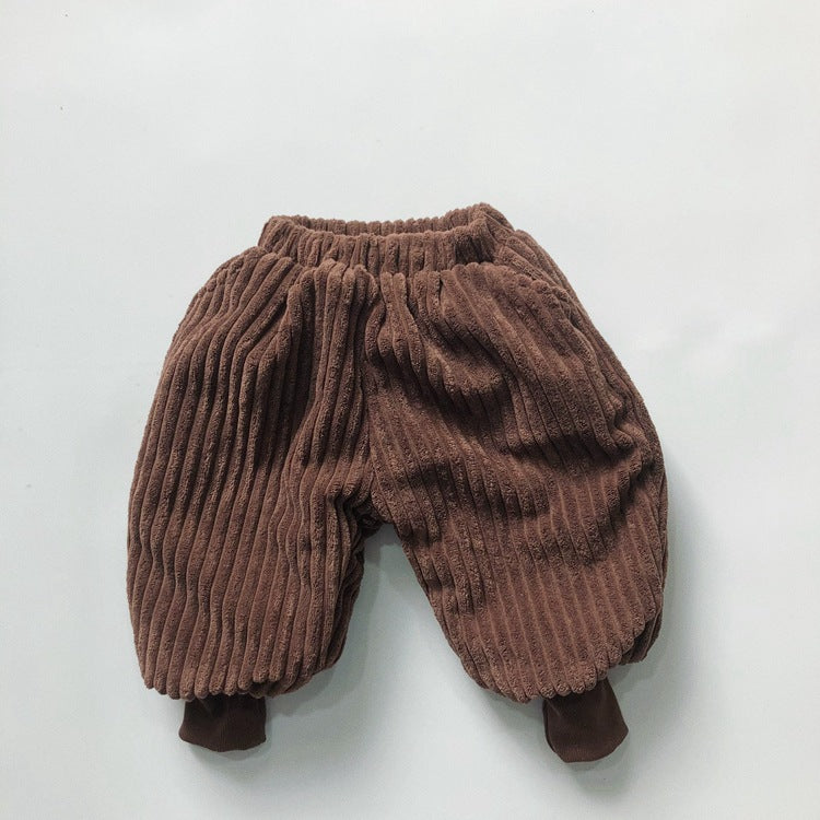 Baby Solid Color Corduroy Fabric Thickened Winter Pants by MyKids-USA™