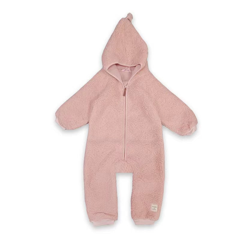 Infant Baby Unisex Winter Solid Long Jumpsuit by MyKids-USA™