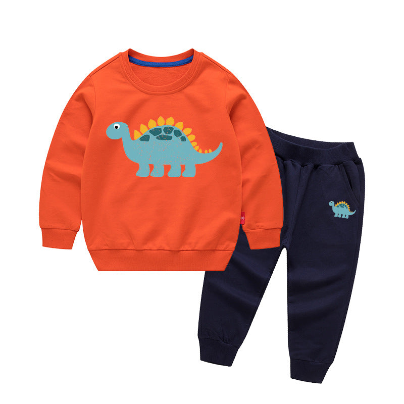 Baby Boy Cartoon Dinosaur Pattern Hoodie Combo Casual Pants Sport Style Sets by MyKids-USA™