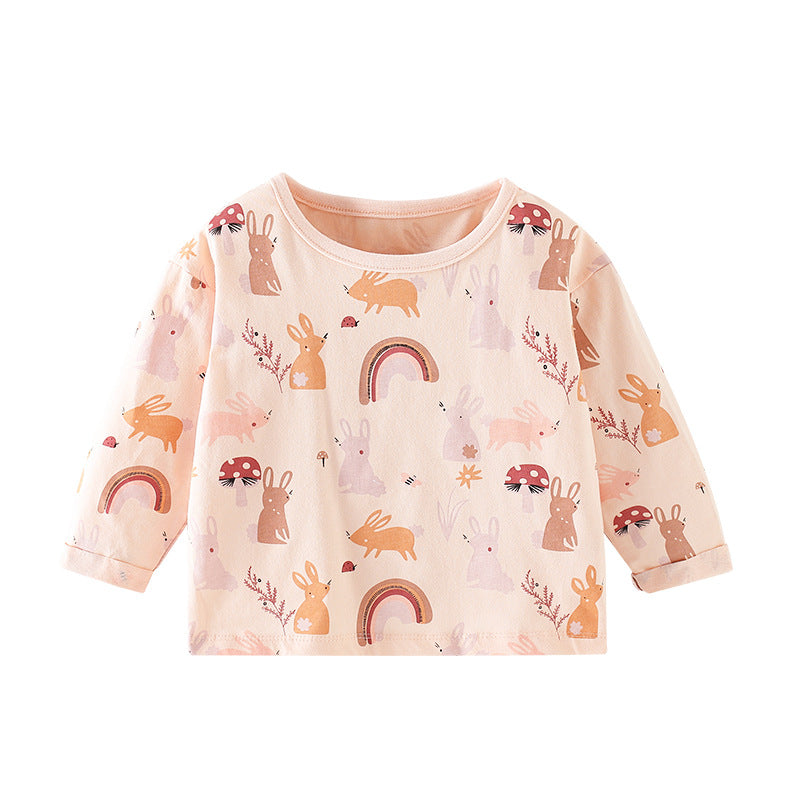 Baby Girl Cartoon Bunny Print Pattern Soft Cotton Comfortable Shirt by MyKids-USA™