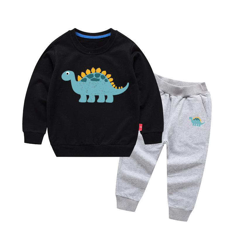 Baby Boy Cartoon Dinosaur Pattern Hoodie Combo Casual Pants Sport Style Sets by MyKids-USA™