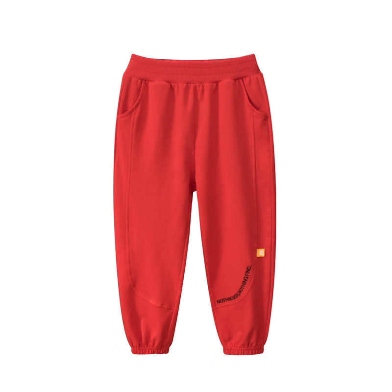 Baby Letters Pattern Solid Color Simple Style Trousers Pants by MyKids-USA™