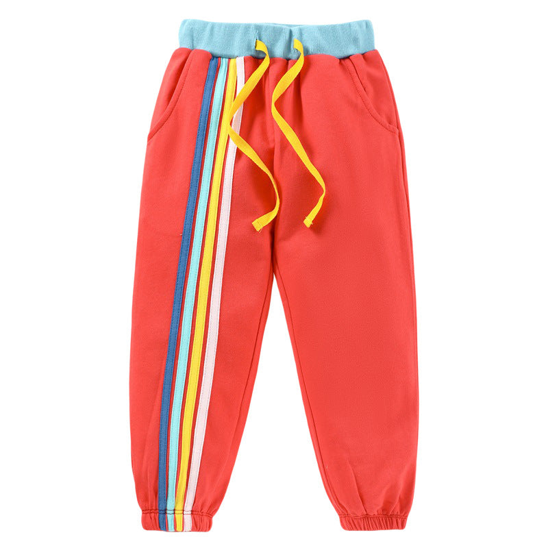 Baby Boy And Girl Striped Pattern Soft Cotton Casual Trousers by MyKids-USA™