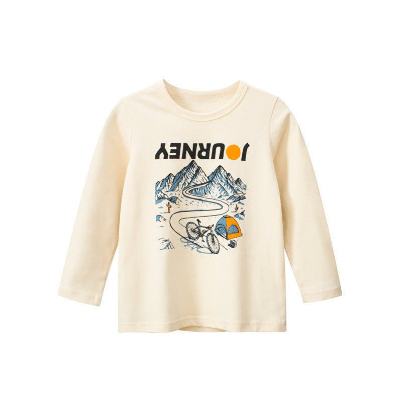 Baby Boy Print Graphic Long Sleeve Pure Cotton Fashion Shirt by MyKids-USA™