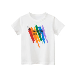 Baby Boy Letters And Painted Print Pattern College Style T-Shirt In Summer by MyKids-USA™