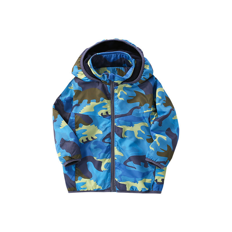 Baby Boy Camouflage Graphic Zipper Design Jacket Windbreaker by MyKids-USA™