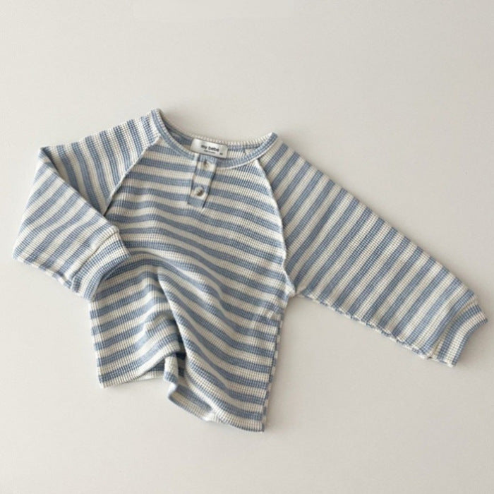 Baby Striped & Polka Dot Pattern & Solid Color Loose Comfort Shirt by MyKids-USA™