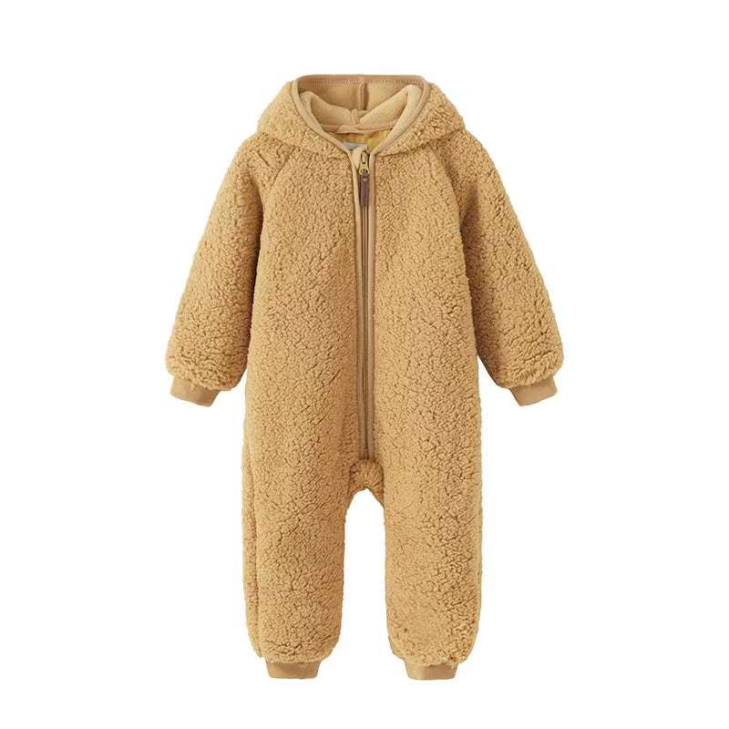 Infant Baby Unisex Winter Solid Long Jumpsuit by MyKids-USA™