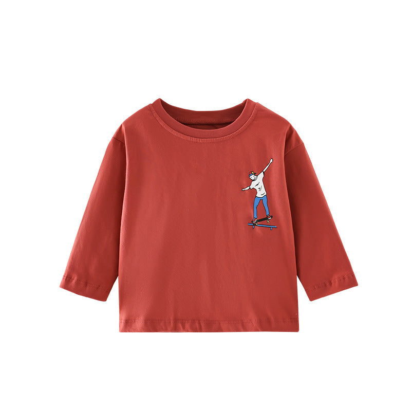 Baby Boy Cartoon Pattern Solid Color Quality Shirt by MyKids-USA™