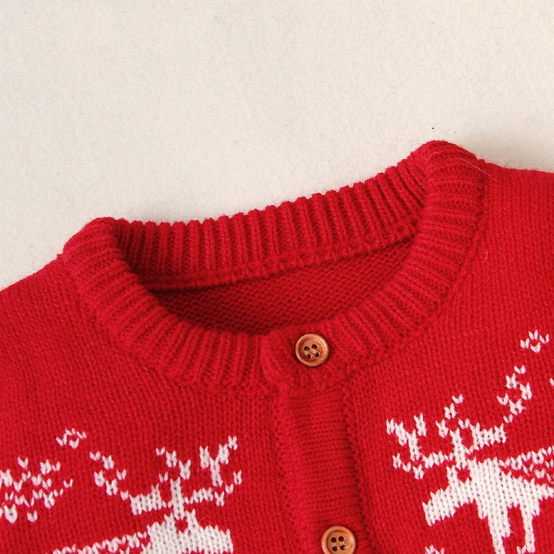 Baby Christmas Giraffe Pattern Hot Selling Style Knitted Romper by MyKids-USA™