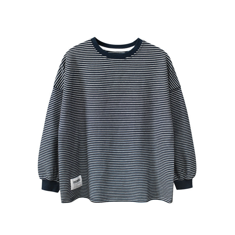 Baby Striped Pattern Long Sleeves O-Neck Loose Shirt by MyKids-USA™