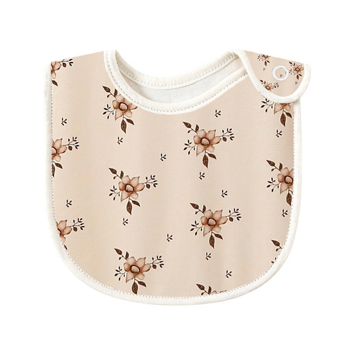 Baby Floral Print Covered Button Design Water Absorbing Bibs by MyKids-USA™