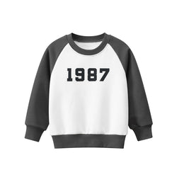 Baby Boy Number Print Pattern Color Matching Design Fleece Hoodies by MyKids-USA™