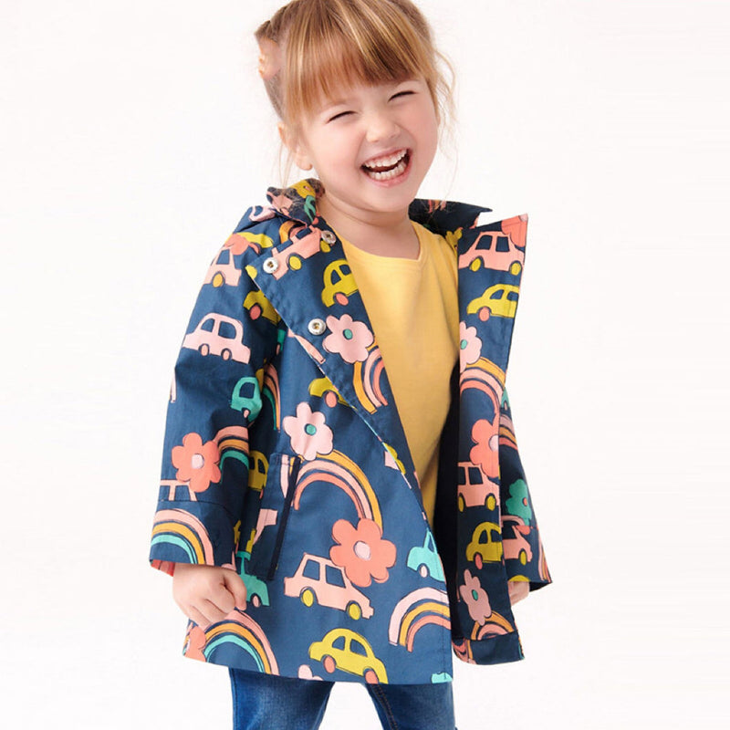 Baby Girl Floral Graphic Zipper Front Design Fashion WIndbreaker Jacket by MyKids-USA™