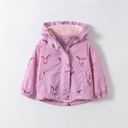 Baby Girl Rabbit Pattern Long Sleeve Fleece Thickened Zipper Jacket by MyKids-USA™