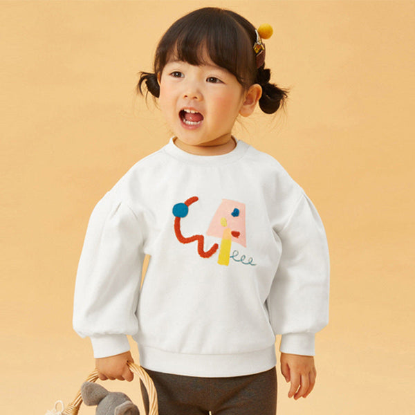 Baby Girl Embroidered Pattern Round Neck Cute Hoodies by MyKids-USA™