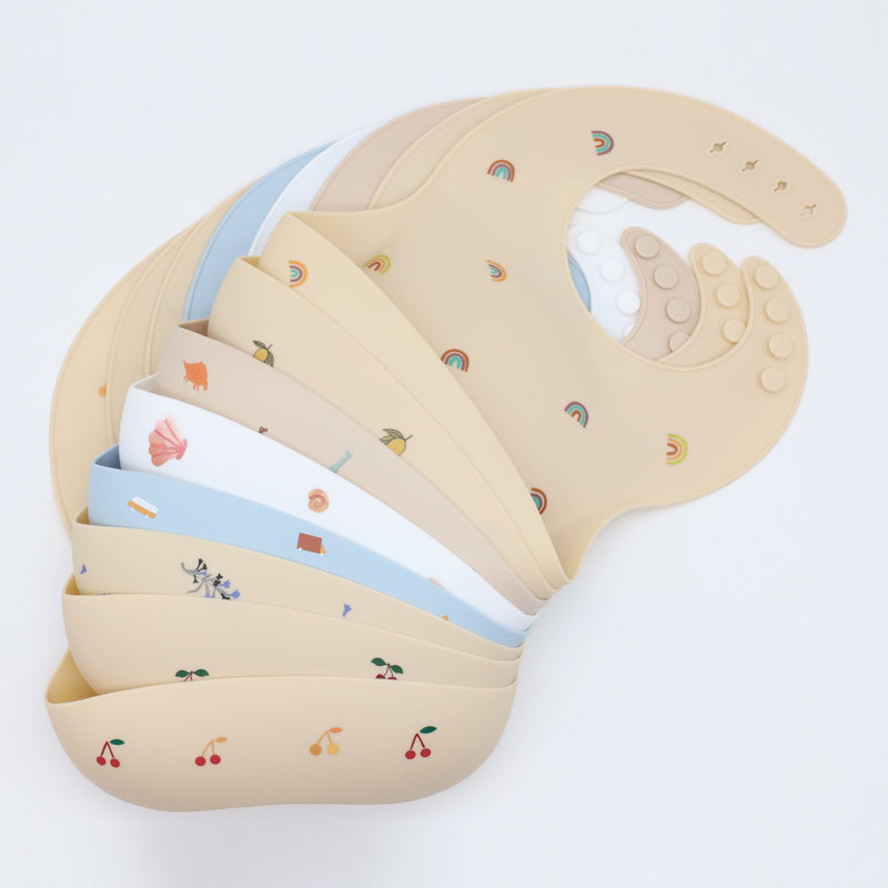 Baby Printed Pattern Food Grade Silicone Bibs by MyKids-USA™