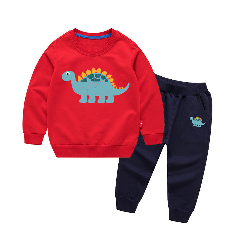 Baby Boy Cartoon Dinosaur Pattern Hoodie Combo Casual Pants Sport Style Sets by MyKids-USA™