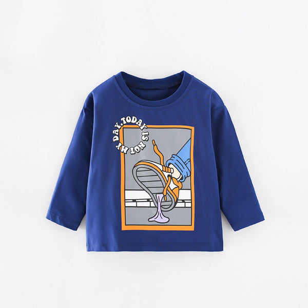 Baby Fashion Print Pattern Long Sleeve Comfy Shirt by MyKids-USA™