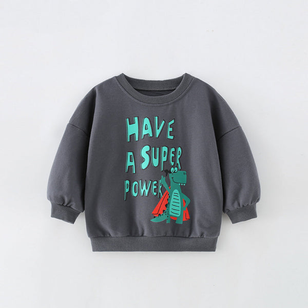 Baby Boy Cartoon Animal Pattern Pullover Cute Style Sweatshirt by MyKids-USA™