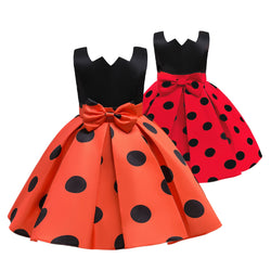 Baby Girl Polka Dot Graphic Sleeveless Performance Evening Dress by MyKids-USA™