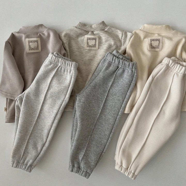 Baby Solid Color Loose Fleece Thickened Warm Sweatpants In Autumn by MyKids-USA™