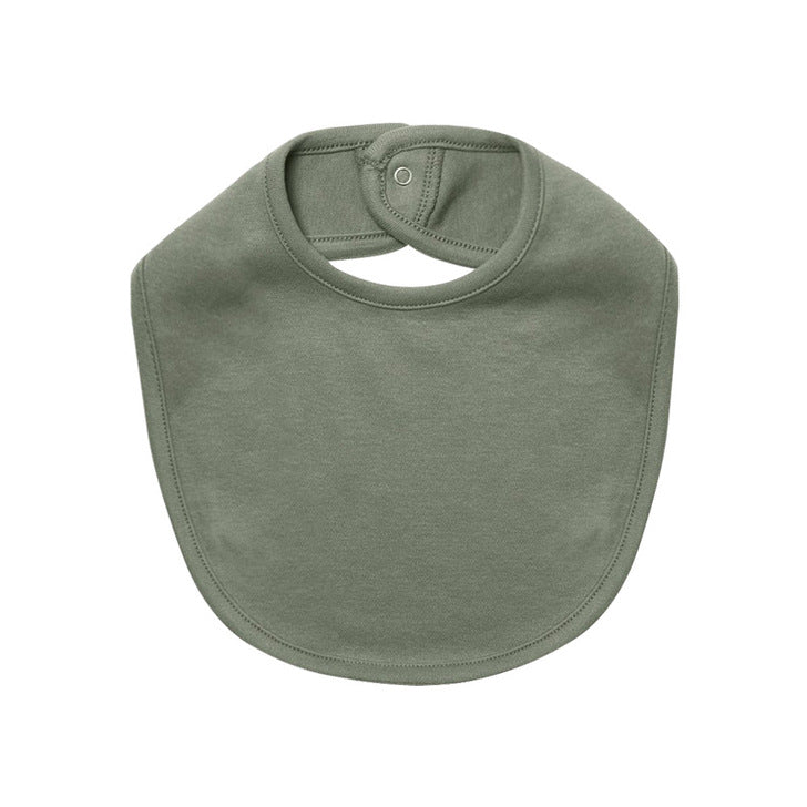 Baby Printed Pattern Covered Button Design Pure Cotton Bibs by MyKids-USA™