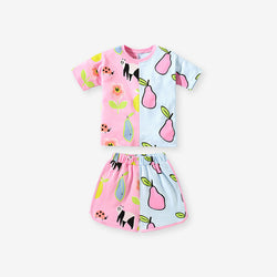 Baby Girl Fruit Pattern Colorblock Design Summer Clothing Sets by MyKids-USA™
