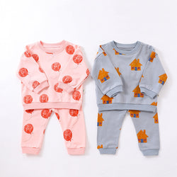Baby Cute Print Pattern Long Sleeve Small Flesh Style Sets by MyKids-USA™