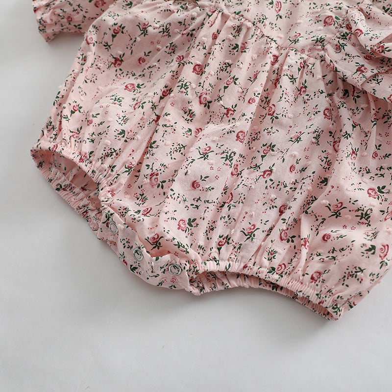 Baby Girl Ditsy Flower Pattern Long Sleeve Cute Bodysuit by MyKids-USA™