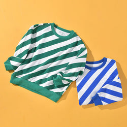 Baby Boy And Girl Striped Pattern Long Sleeve O-Collar Hoodies by MyKids-USA™