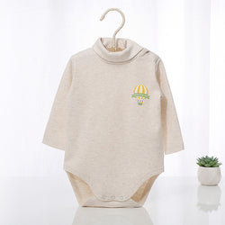 Baby Print Pattern High Turtle Neck Long Sleeve Triangle Onesies by MyKids-USA™