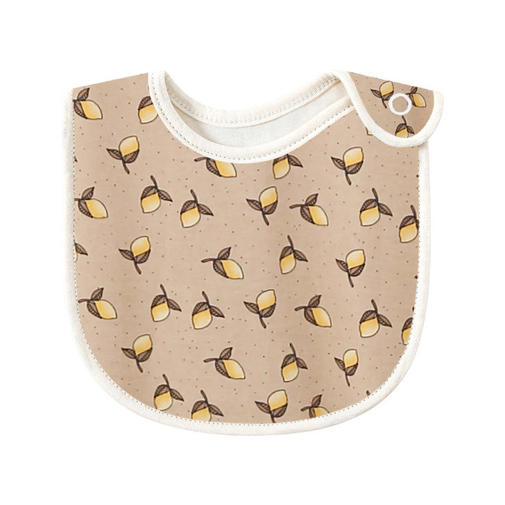 Baby Floral Print Covered Button Design Water Absorbing Bibs by MyKids-USA™