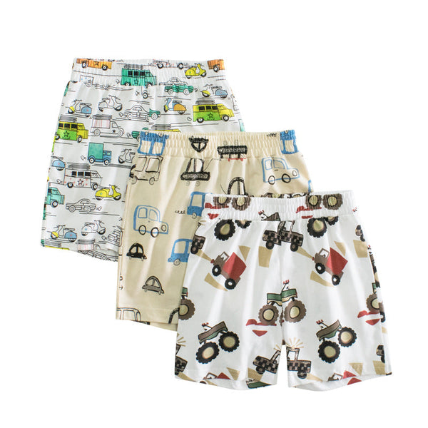 Baby Boy Cars Print Pattern Breathable Home Clothes Shorts by MyKids-USA™