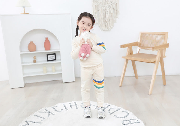Girl Round Collar Long Sleeve Top Combo Long Pants In Sets by MyKids-USA™