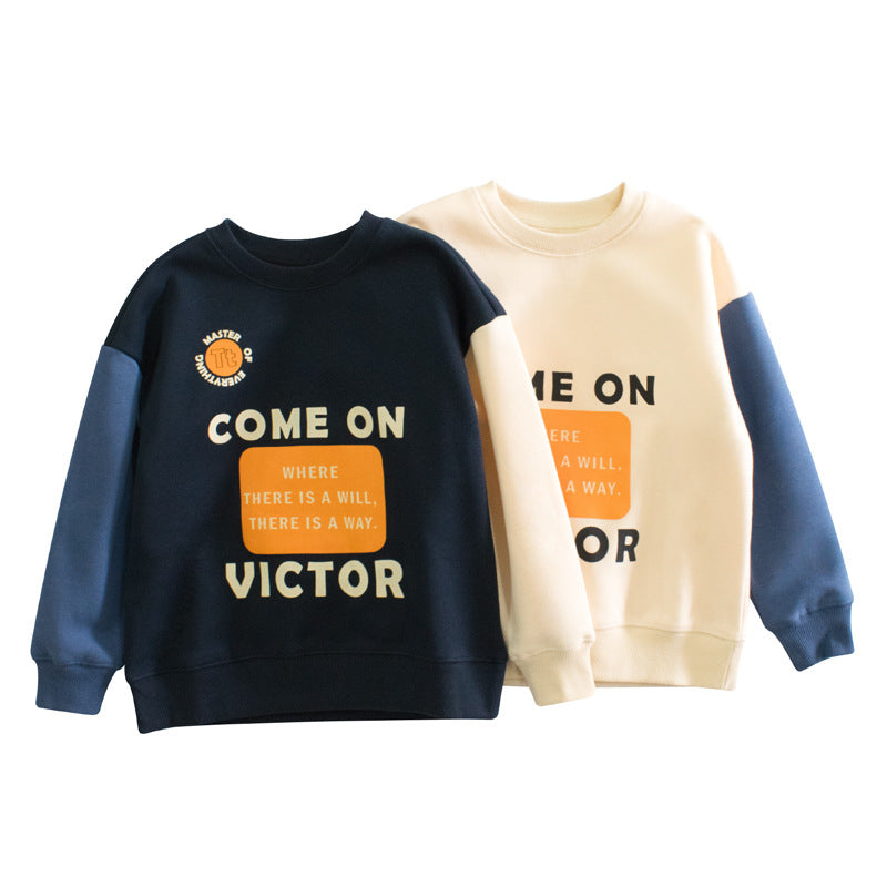 Children Letter Print Pattern Pullover Quality Hoodies by MyKids-USA™